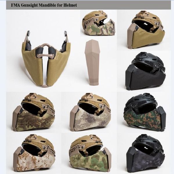 

fma gunsight mandible tactical half face mask to fast/high cut/mt helmet