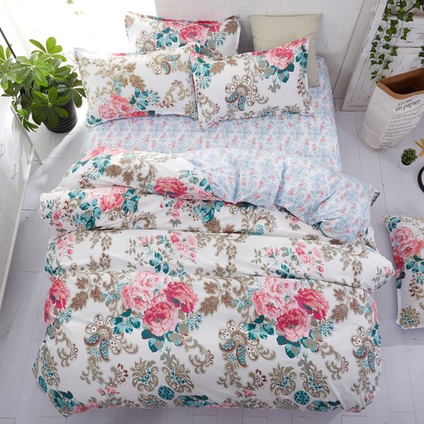 

bedding sets soft heart pink love stripe duvet cover pillowcase bed sheet girl teen woman bedroom decoration bedspread