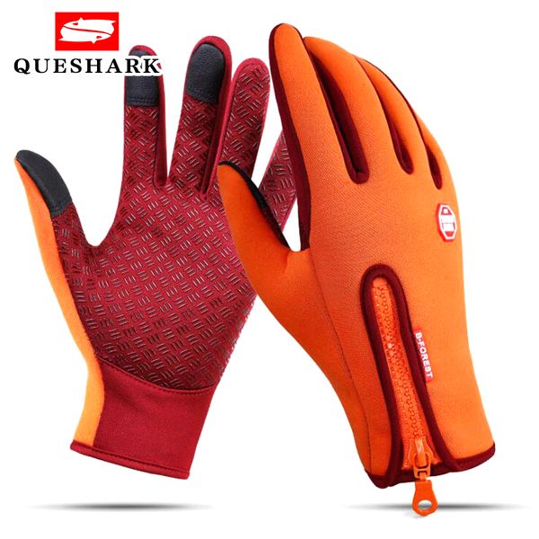 

winter full finger touch screen cycling ski gloves warm bike sports gloves motorcycle snow windser slicone anti-slip
