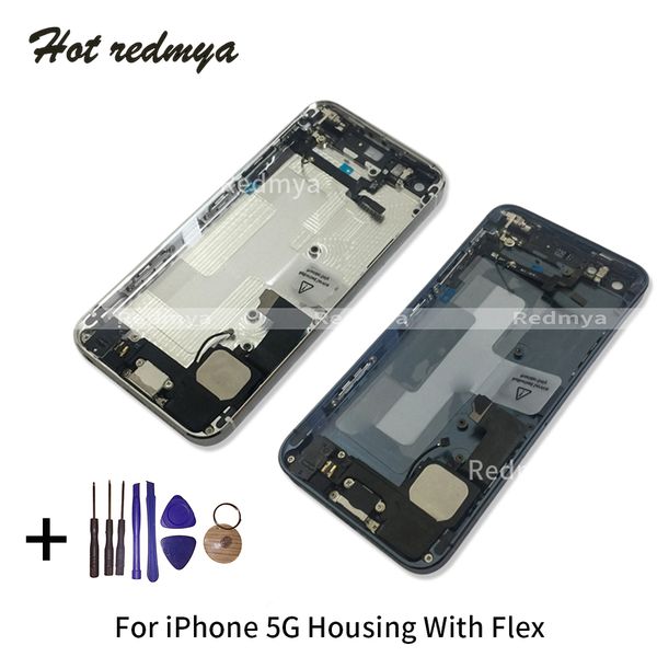 

Полный корпус для Apple, iPhone Рамка 5 5G назад Крышка батарейного отсека Корпус шасси с