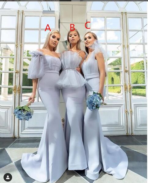 

дешевые сексуальные русалка длинные платья невесты разные стили тот же цвет 2019 платья фрейлины атласная пати пром платья 2019, White;pink