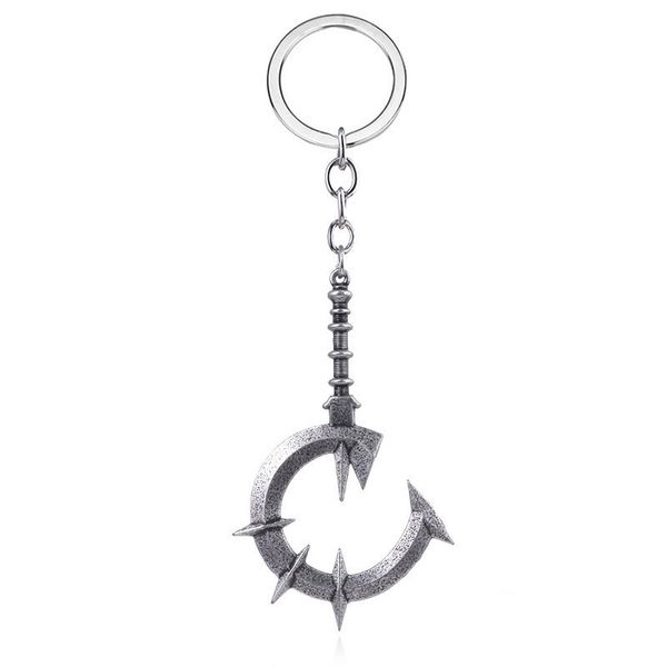 

game dark souls notched whip keychain solaire of astora sun pendant key chain for women men car keyring jewelry t97, Silver