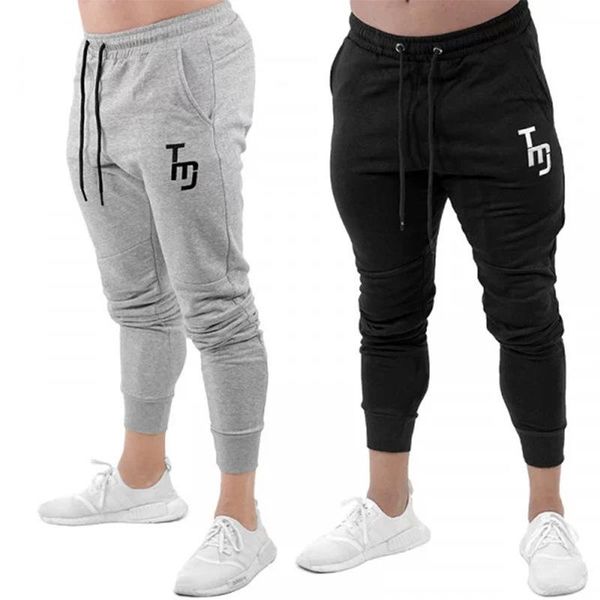 

mens athletic fitness joggers designer muscle pencil pants casual slim fit sports gym pants, Black