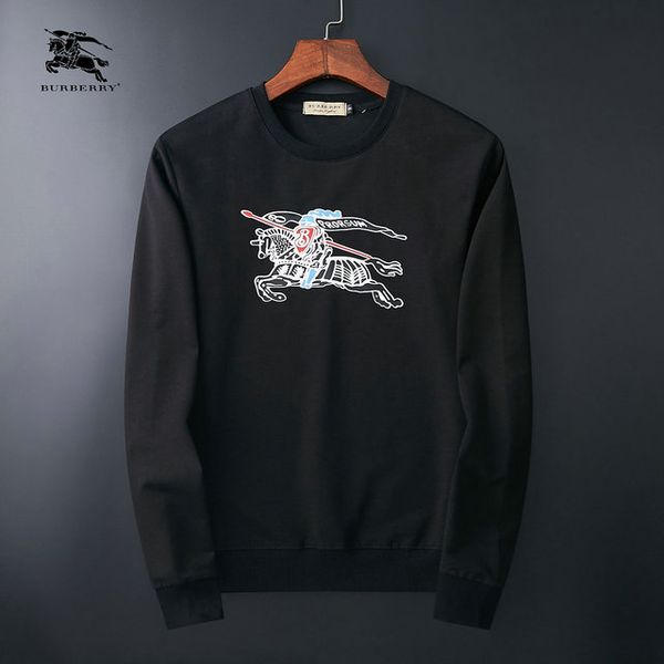 

20ss luxury mens designer hoodie burberri fashion pullover brand logo high end fine color printing casual wild cotton womens sweater, White;black