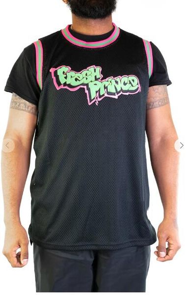 

men women custom any name any number younth custom xxs-6xl 14 black fresh prince basketball jersey, Black;red