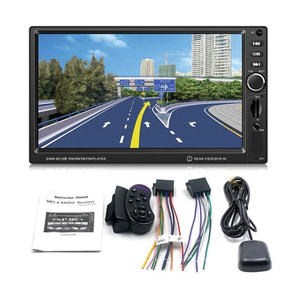

swm-8012g 7-inch large display screen gps navigation car dvd brake prompt vehicle music player support bluetooth mini tf card