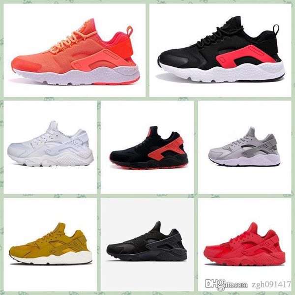 

nhrc1a men women air huarache-shoes iv 4 run ultra running shoes grey red green triple black white trainers sport athletics sneaker