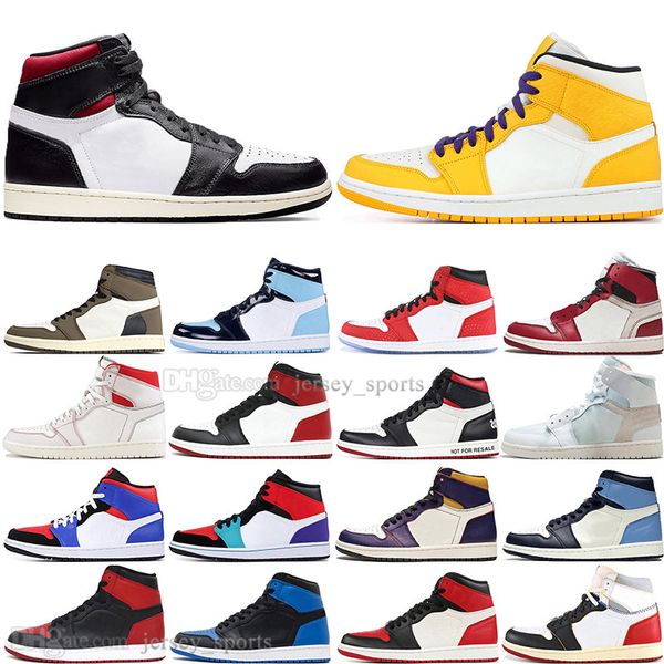 

sale 1 high og travis scotts cactus jack unc spiderman mens basketball shoes 1s 3 banned bred toe men sports designer sneakers trainers