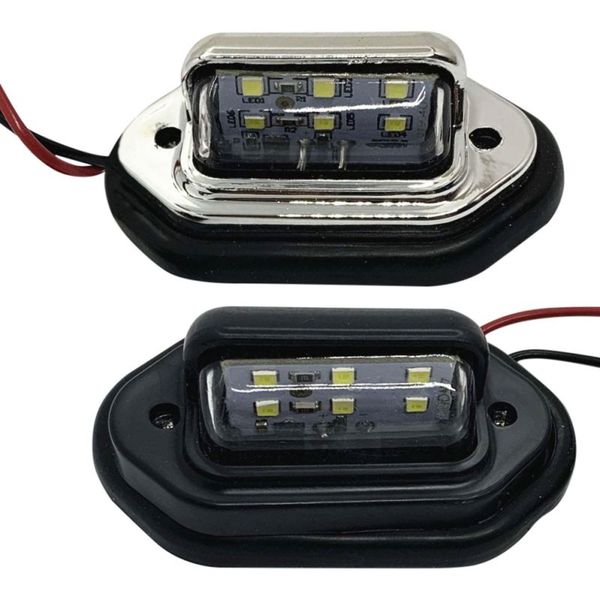 

6 leds waterproof number plate light 10-30v license plate light lamp car boat rv truck tail trailer step lamp