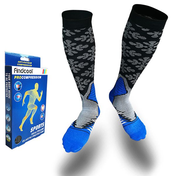 

yisheng compression stockings for men & women 20-30 mmhg stockings fit breathable for male travel st, Black;white
