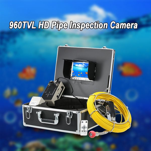 

fishing finder sewer inspection video camera 7" lcd display 960tvl ccd dvr recorder 12 leds night vision waterproof video snake