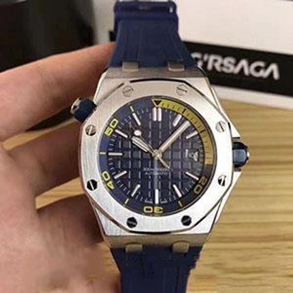 

Горячие продажи мужские часы черный оранжевый циферблат резиновый ремешок золот