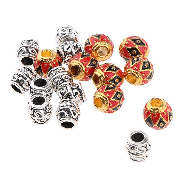 

18 pieces hair tubes beads dreadlocks hair braiding jewelry beards decorations diy accessories, 5 styles combo optional
