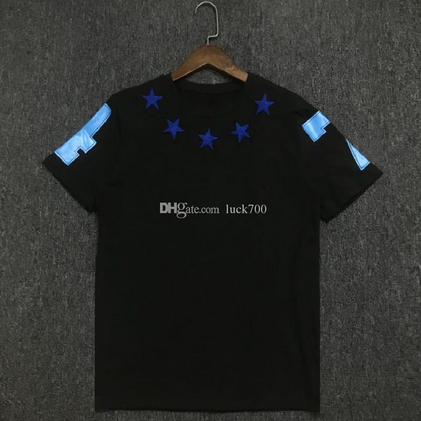 

19ss роскошные мужские дизайнерские футболки хлопок унисекс с коротким рукавом мужские повседневные спортивные тройники 3 цвета, White;black