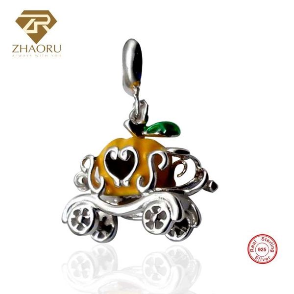 

zhaoru 925 sterling silver enamal pendant charm pendant fit bracelet & bangle & necklace diy fine jewelry charm  stone gift