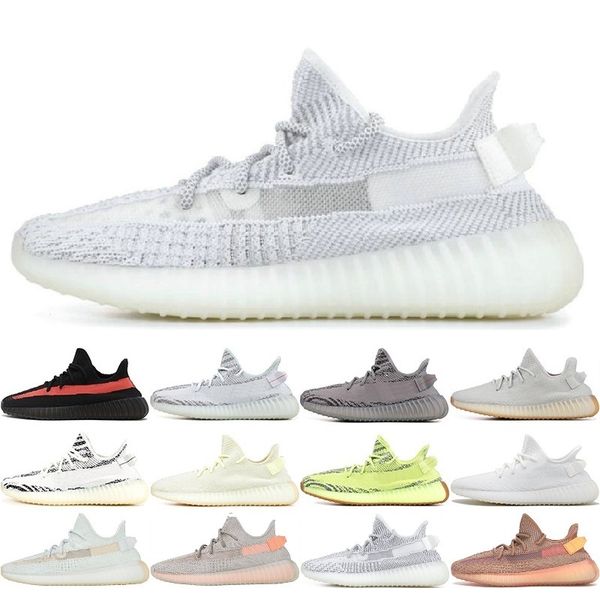 

with box mens women designer sneakers citrin cloud white black static lundmark synth 3m reflective kanye west running shoes