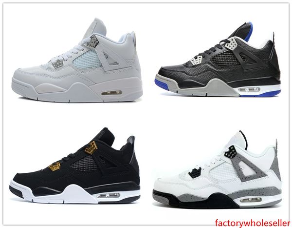 

4s classic 4 breed баскетбольная обувь pure money toro bravo royalty white cement thunder спортивная обувь для мужчин и женщин