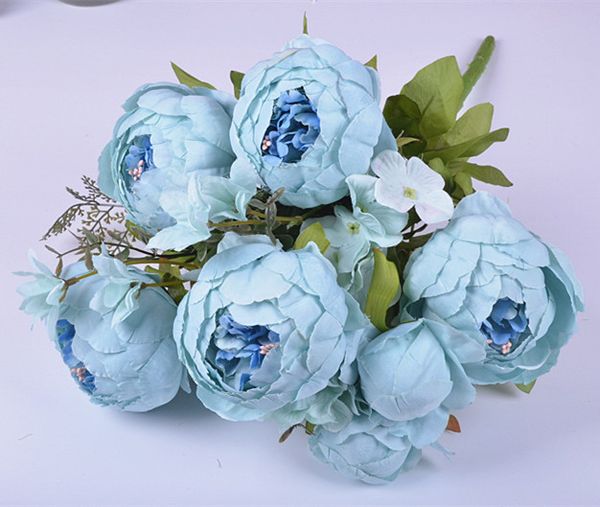 

diy 47cm artificial flowers silk peony flower heads wedding party decoration supplies simulation fake flower head home decorations