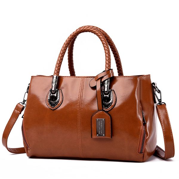 

luxury shoulder bag vintage oil wax leather luxury handbags women bags designer ladies hand bags for women bag feminina fashion