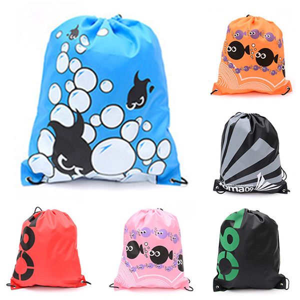 

waterproof string drawstring backpack sack fitness bag school sports shoe bag