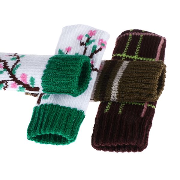 Chair Leg Socks Leg Floor Protectors Non Slip Table Legs Sleeve Striped Chair Cover Foot Knitting Home Textile Decor Seat Covers For Dining Room