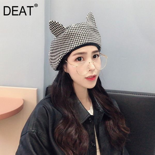 

deat] women fishermen hat new round dome three-dimensional cat earstemperament fashion tide all-match spring autumn 2019 13d071, Blue;gray