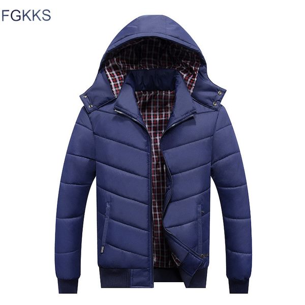 

kgkks brand winter men parkas jacket male new solid color thicken warm parkas hooded coat man's casual jackets outwear, Tan;black