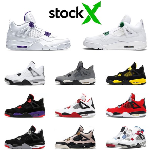 

фото x jumpman 4 4s мужчины баскетбол обувь metallic пакет судебные purple pine green black cat white cement мужские кроссовки спортивные кр
