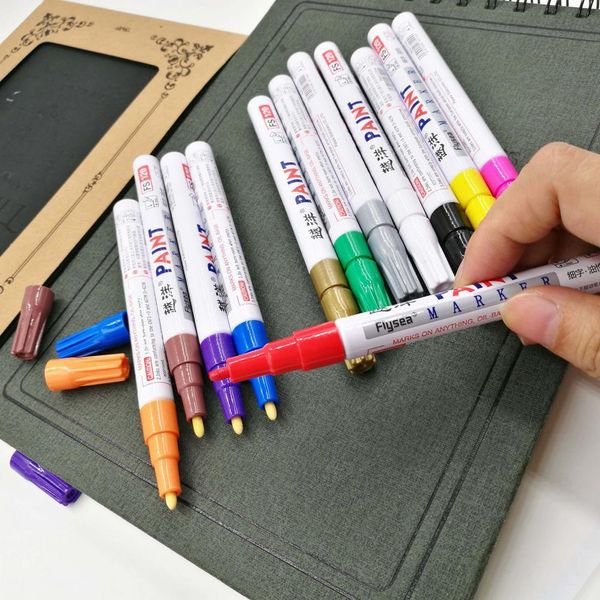 

colorful car tyre tire tread cd metal permanent paint markers graffiti oily marker pen sign in pen office stationery paint