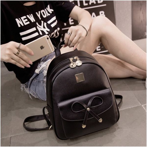 

2020 new style backpack women's casual fashion japanese korean pu college style women's backpack bookbag back pack