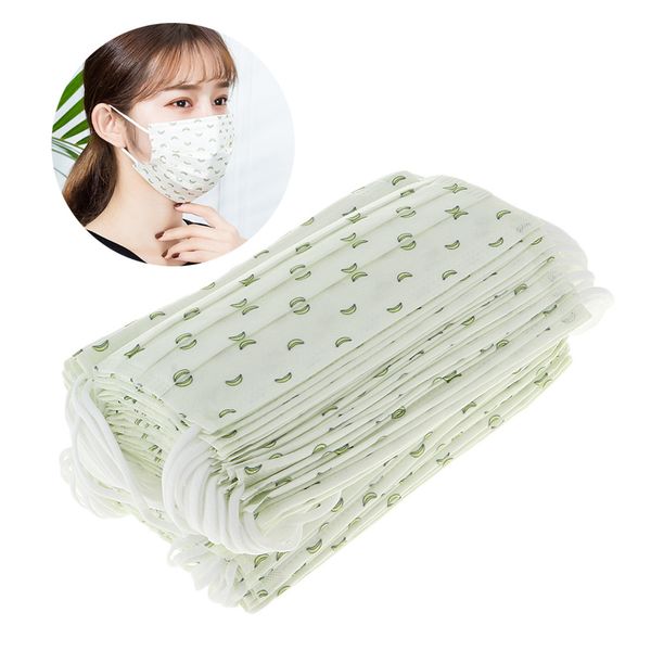 

50x disposable face mask outdoor safety protective non woven beige