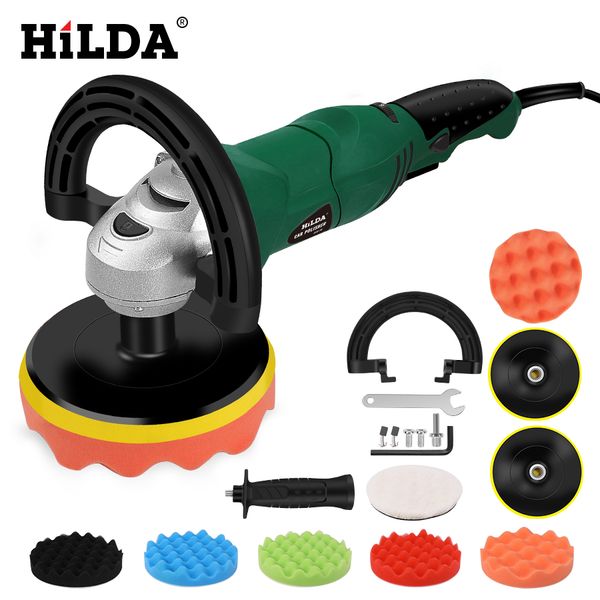 

hilda car polisher 1200w variable speed 3500rpm 150mm car paint care tool polishing machine sander m14 electric floor polisher