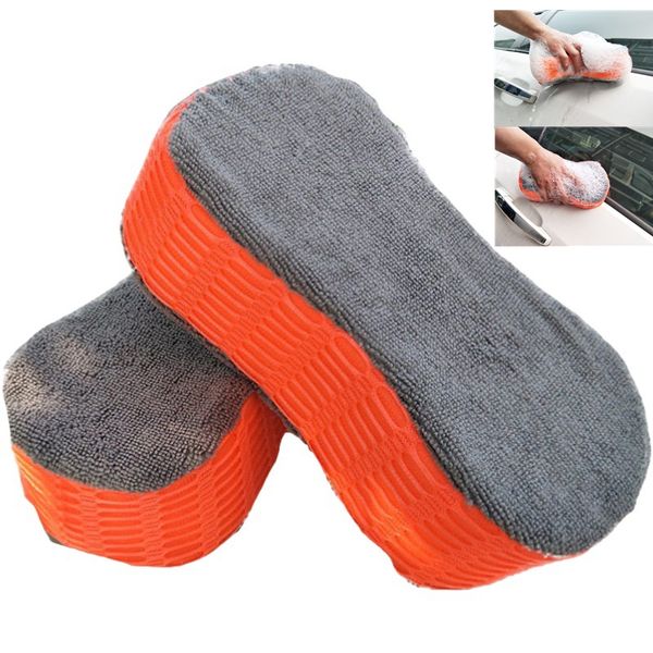 

1pc sandwich mesh car wash sponge block washer high density 8 word absorbent car cleaning sponge washing tools