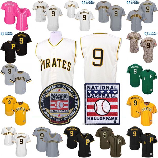 

bill mazeroski jersey baseball hall of fame patch home away blue red all stitched men size yellow grey pinstripe, Blue;black