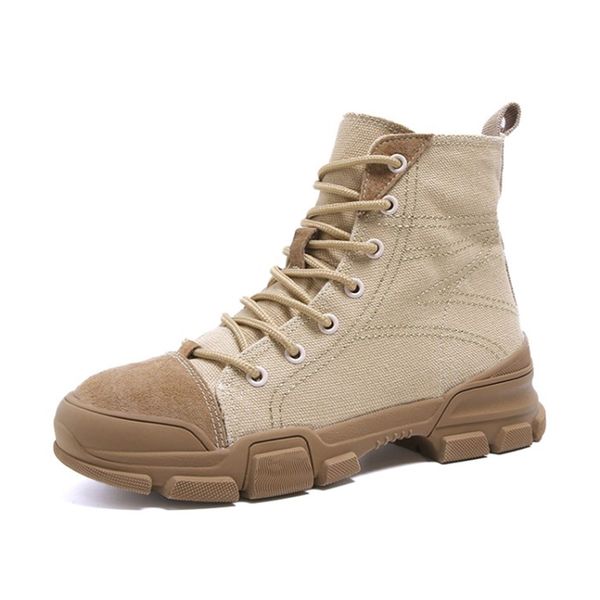 

Canvas Rubber Shoes Women Military Walk Safety Boots For Women Sneakers Canvas Boots Women Non-Slip Shoes Ladies, Black