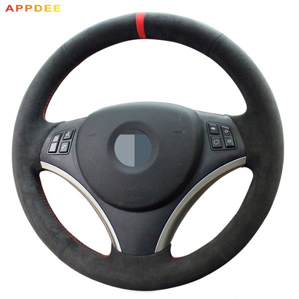 

appdee hand-stitched suede car steering wheel cover for e90 325i 330i 335i (no drum kits ) new material