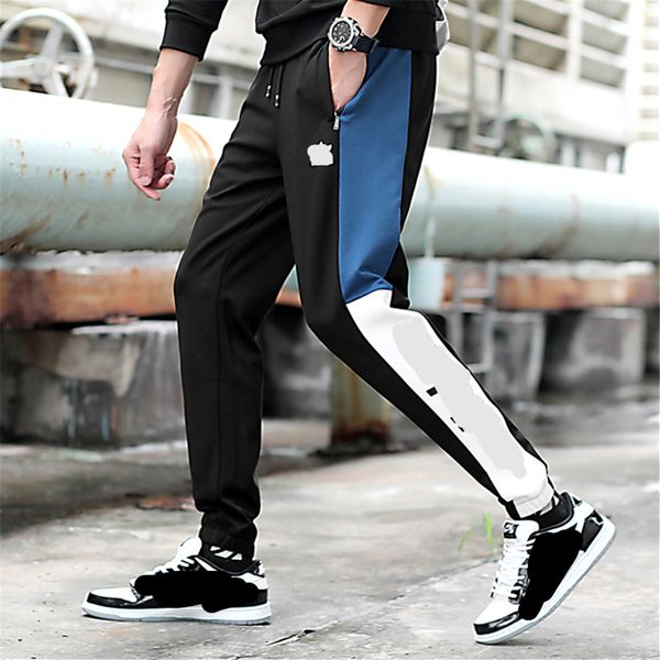 

mens designer joggers casual trousers hip-hop pants ,fashion brand sweatpants stripes panalled pencil jogger pants plus k46, Black
