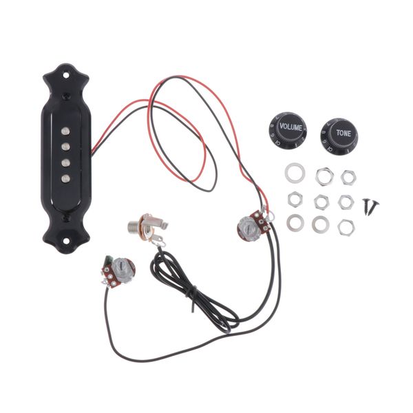 

1 set 4 string cigar box guitar sound hole pickup with volume & tone