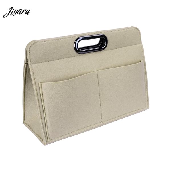 

felt insert bag for handbag make up organizer portable cosmetic bag girl toiletry storage women handbags beautician