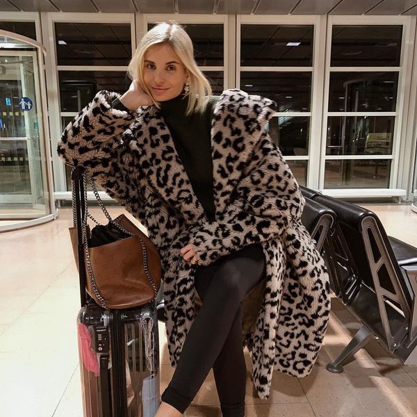 

monmoira зима крупногабаритные leopard тедди пальто и куртки женщины толстый outwear искусственного меха пальто женские xs-3xl fur cwf0206-5, Black