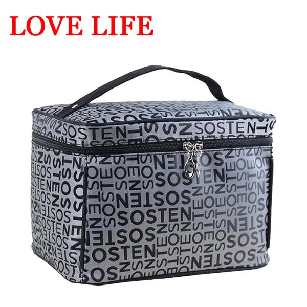 

extra large capacity woman cosmetic bags big travel toiletry bag letter pattern necessary organizer makeup bag storage zl100