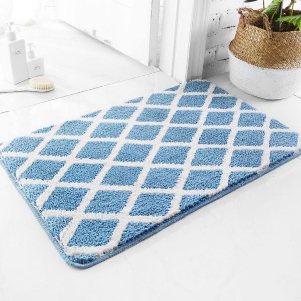 

floor carpet bathroom mat concise geometric patterns absorbent doormat anti-slip carpet foot pad rug area blanket home supplies