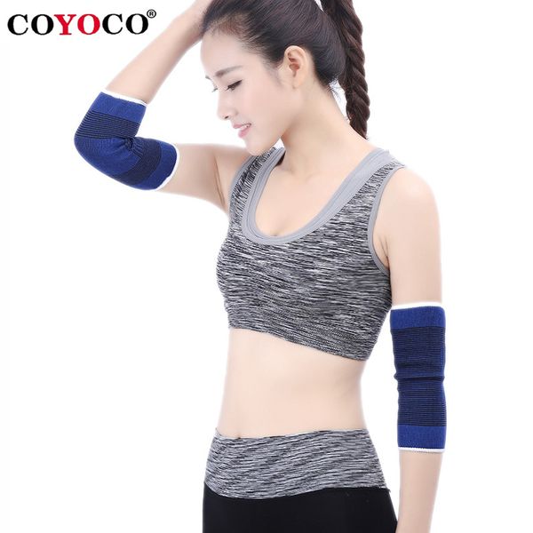 

1 pcs sport elbow protect support coyoco brand breathable elbowpads relieve arthritis bandage elbow guard blue, Black;gray