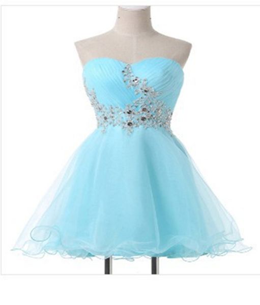 

2019 new lovely crystal mini prom dresses with appliques tulle plus size homecoming cocktail party special occasion gown vestido fiesta bh43, Blue;pink