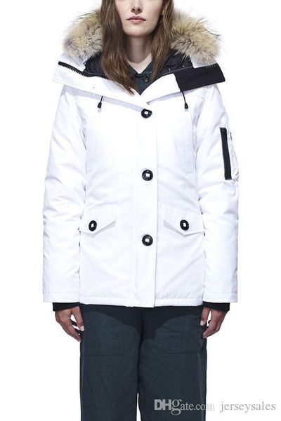 

winter down parkas hoody canada kensington wolf fur womens jackets zippers designer jacket warm coat outdoor parka, Black