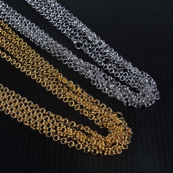

10pcs / серия ширина 2мм cut link chain silver кубинских цепи ожерелье женщина / мужчины ожерелье цепи bulk продажа
