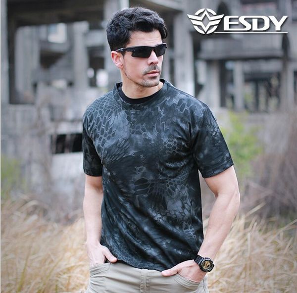 

esdy outdoor hiking camping t shirt tactical summer short sleeves 3d t shirt army quick dry breathable o collar relax t-shirt outdoor t-shir, Gray;blue
