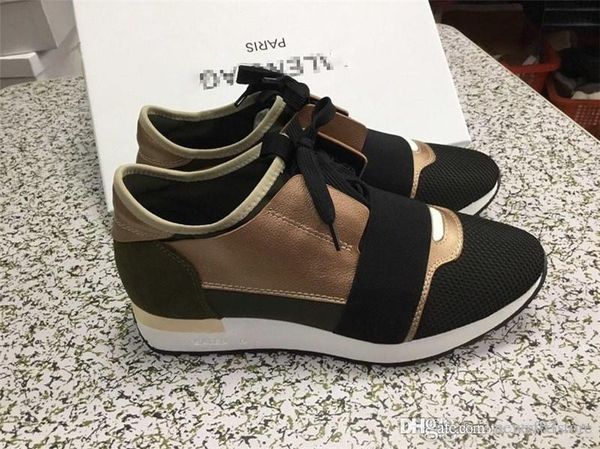 

- Нет.2balenciaga смешанные СМИ Белый Синий Бегун гонки белый / черный бегунов женские с