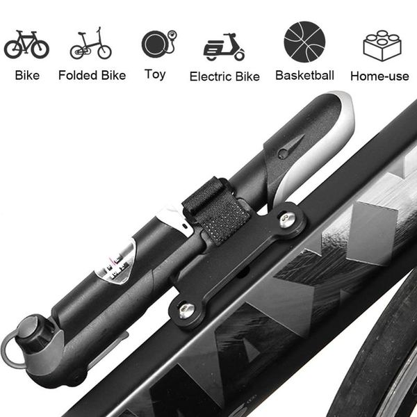 

mini portable bicycle pump bicycle accessory aluminum alloy tire air inflator pump for mountain bike basketball football