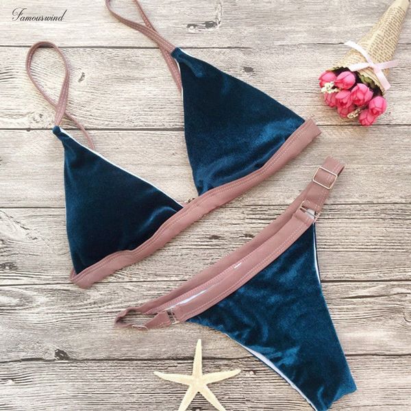 

женская padded push up бикини set hot костюм бархатный пляж купальники купание купальники пляжная drop доставка, White;black